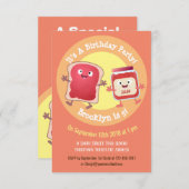 Schudbrood en uitnodiging ter illustratie van jam (Voorkant / Achterkant)