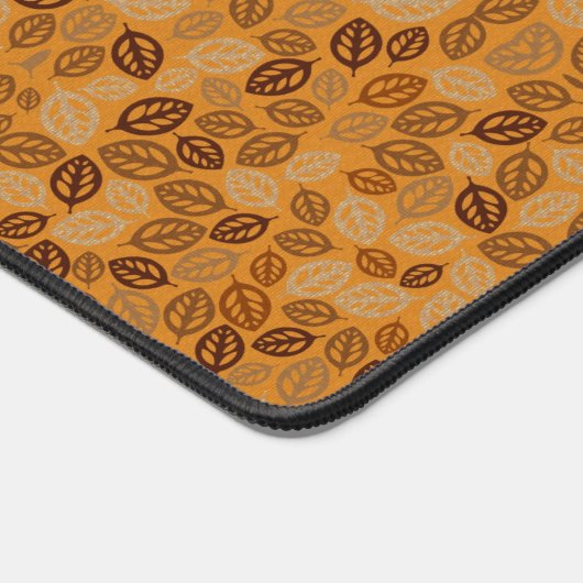 Schudbruin bladeren patroon bureaumat (Hoek)