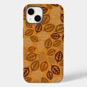 Schudbruin bladeren patroon Case-Mate iPhone case (Achterkant)