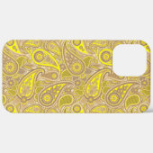 Schudbruin geel paisleypatroon Case-Mate iPhone case (Achterkant / Rechts)