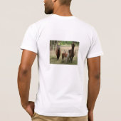 Schudbruine alpaca's in de dierentuin t-shirt (Achterkant)