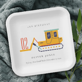 Schudde bouwvork elke dag van de leeftijd papieren bordje