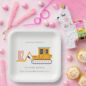 Schudde bouwvork elke dag van de leeftijd papieren bordje (Feest)