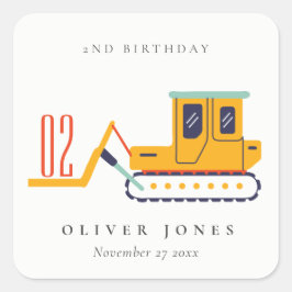 Schudde bouwvork elke dag van de leeftijd vierkante sticker