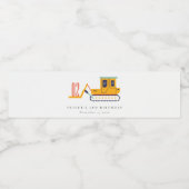 Schudde bouwvork elke dag van de leeftijd waterfles etiket (Enkel label)