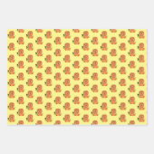 Schudde leeuw in het gras met kinder ladybug inpakpapier vel (Voorkant)