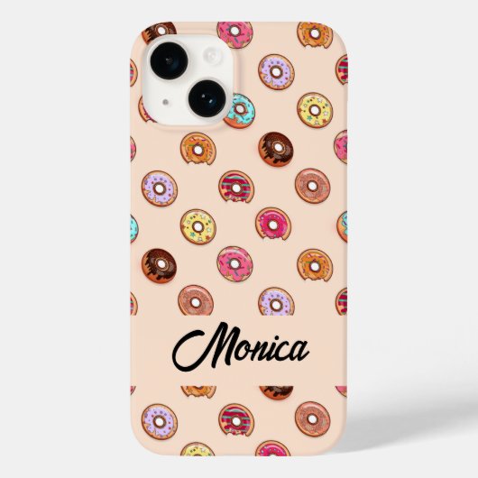 Schuddecoratieve donuts op roze Case-Mate iPhone case (Achterkant)