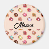Schuddecoratieve donuts op roze magneet (Voorkant)