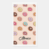 Schuddecoratieve donuts op roze servet (Voorkant)