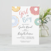 Schuddeeg Donuts Girl of Boy Gender onthulling Kaart (Staand voorkant)