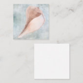 Schuddel in het schilderen van crème en kust-blauw vierkante visitekaartje (Voorkant / Achterkant)