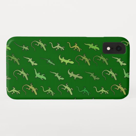 Schudden en geckos op pijngroen Case-Mate iPhone case (Achterkant (horizontaal))