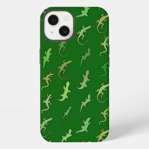 Schudden en geckos op pijngroen iPhone 13 hoesje