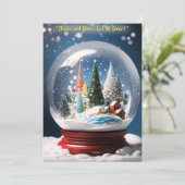 Schudden en gloeien, Laat het sneeuwen: interactie Feestdagenkaart (Staand voorkant)
