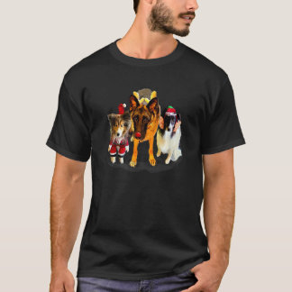 Schudden en herdershonden met kerstmis t-shirt