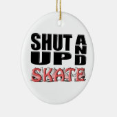 SCHUDDEN EN SCHAATS (Afbeelding) Keramisch Ornament (Rechts)