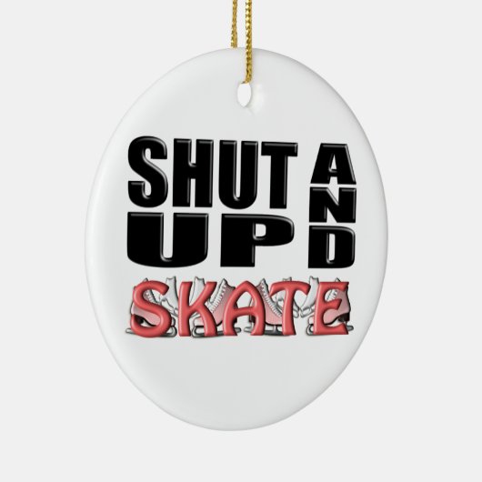 SCHUDDEN EN SCHAATS (Afbeelding) Keramisch Ornament (Rechts)