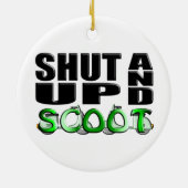 SCHUDDEN EN SCOOT KERAMISCH ORNAMENT (Achterkant)