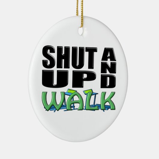 SCHUDDEN EN WALK (Treadmill) Keramisch Ornament (Rechts)