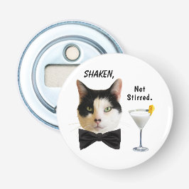 "Schudden, niet geroerd" witte opening voor flesje Button Flesopener