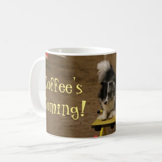 Schudden op een Agility Teeter Koffiemok (Voorkant links)