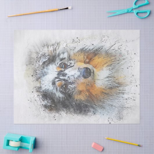 Schudden - Shetland Sheepdog Decoupage Tissuepapier (Craft)