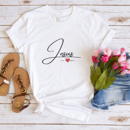 Schudden voor vrouwen | Jezus met hart T-shirt