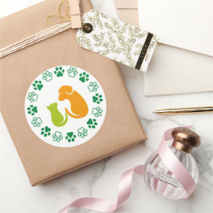 Schudderpoot Ronde Sticker