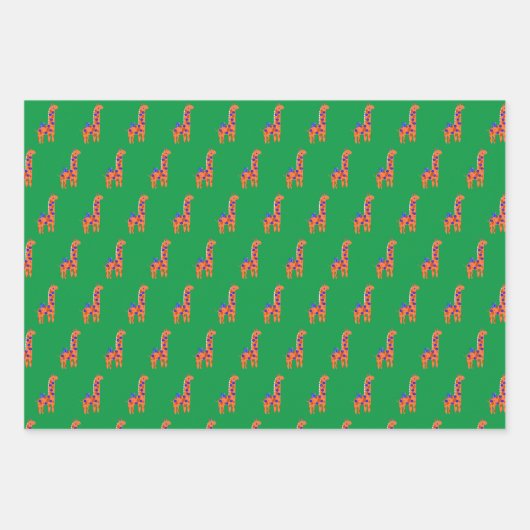 Schuddieren Drie Design Kinderen Inpakpapier Vel (Voorkant 3)