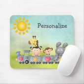 Schuddieren en meisjes op Train Mousepad Muismat (Met muis)