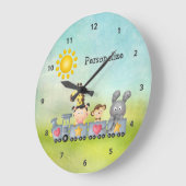 Schuddieren en meisjes op trein grote klok (Hoek)