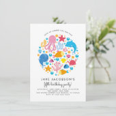 Schudding onder het Zee veroorzaakt geboorte party Kaart (Staand voorkant)