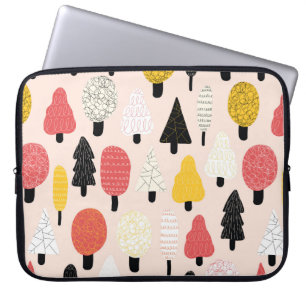 Schuddoekbomen naadloos  patroon. Herhaal Laptop Sleeve