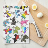 Schuddoeken voor vliegende varkens theedoek (Quarter Fold)