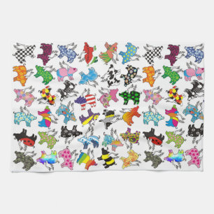 Schuddoeken voor vliegende varkens theedoek