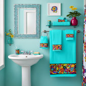 Schuddoekset voor floraal paisley bad handdoek