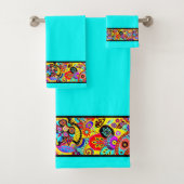 Schuddoekset voor floraal paisley bad handdoek (Insitu)