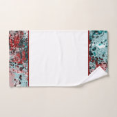 Schuddoekset voor rode en blauwgroen splatters bad handdoek (Handdoek)