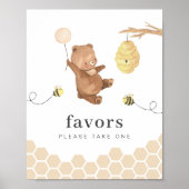 Schudendaagse bangbord voor honing Beer Poster (Voorkant)