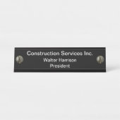 Schudendk bouwwerkzaamheden bureau naambordje (Voorkant)