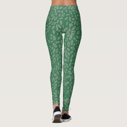 Schudgroen abstract patroon leggings (Achterkant)