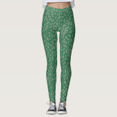 Schudgroen abstract patroon leggings (Voorkant)