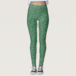 Schudgroen abstract patroon leggings
