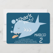 Schudhaai Geometrische vis elke zondag blauw Kaart (Voorkant)