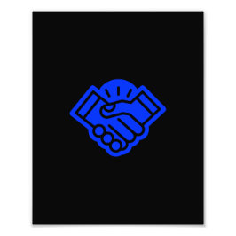 schudhand foto afdruk