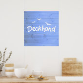 Schudhand Nautical Blue and White Maritime Art Poster (Keuken)