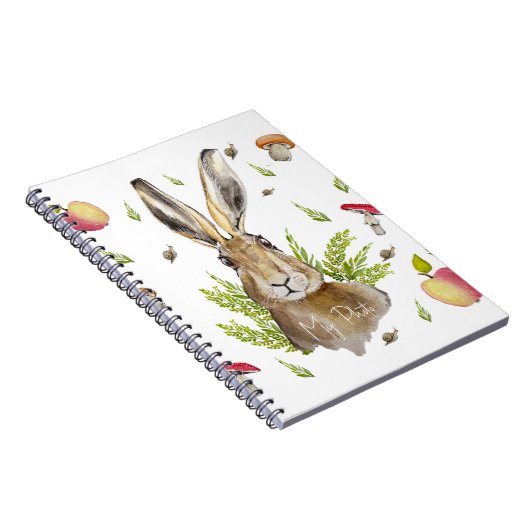 Schudhazen met een achtergrond van appels en padde notitieboek (Rechterzijde)