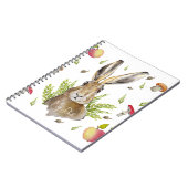 Schudhazen met een achtergrond van appels en padde notitieboek (Linkerzijde)