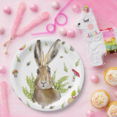 Schudhazen met een achtergrond van appels en padde papieren bordje (Feest)