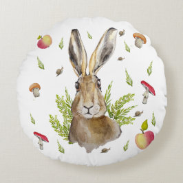 Schudhazen met een achtergrond van appels en padde rond kussen